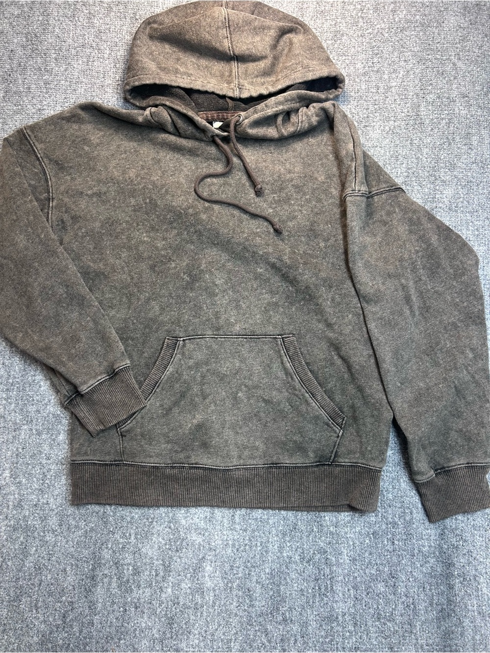 Aeropostale Womens XS Acid Washed Brown Pullover Hoodie